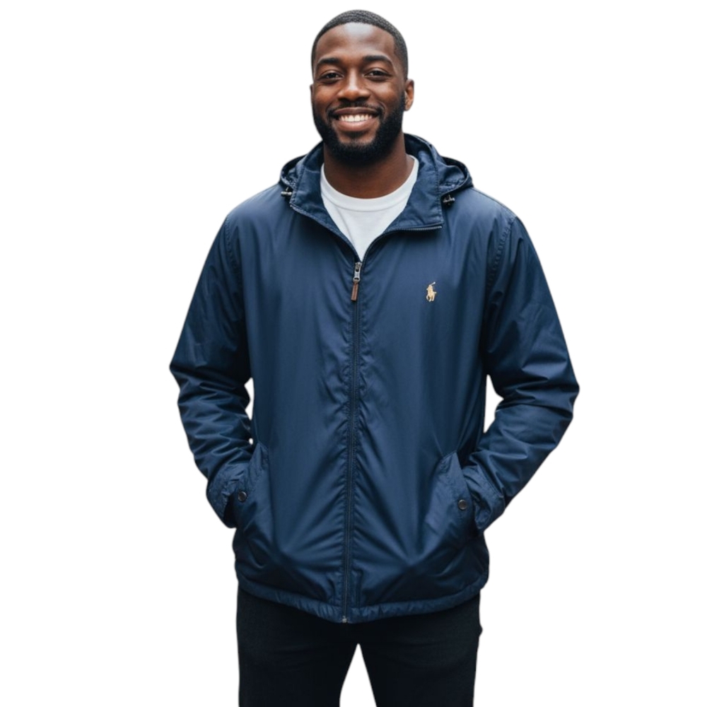 Vintage 90's Polo by Ralph Lauren Concealed Hoodie Windbreaker